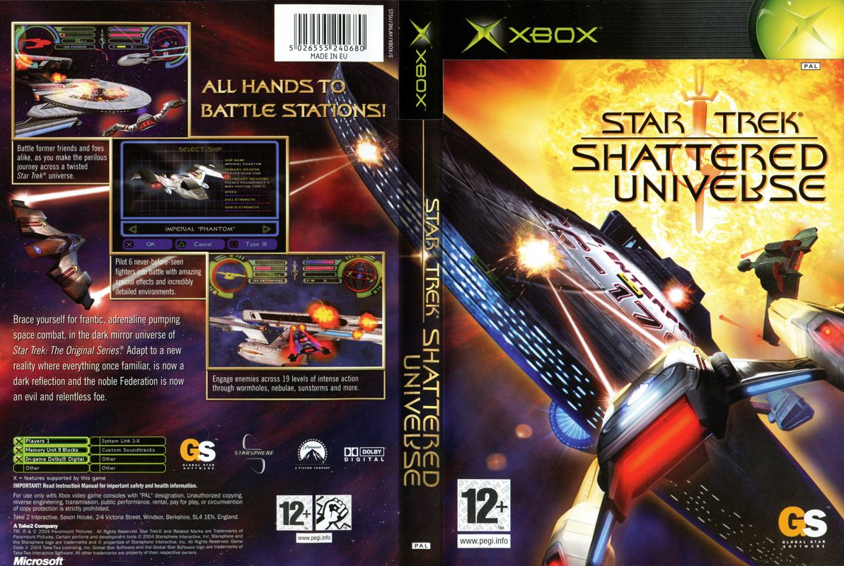Star Trek: Shattered Universe box art for Xbox